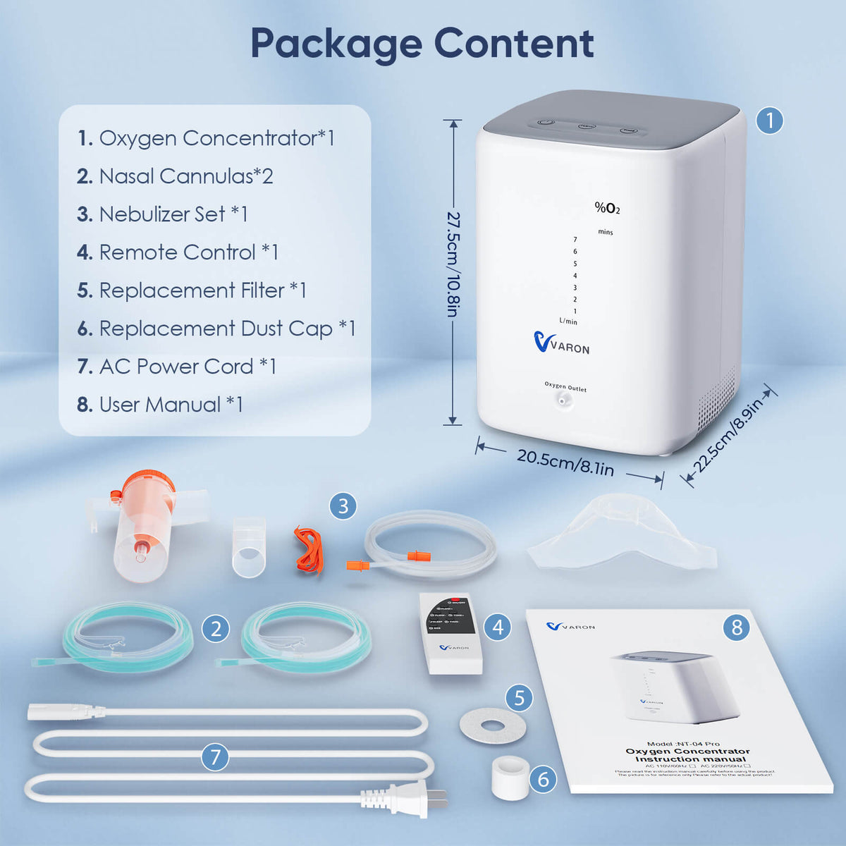 VH-3 Home Pet Oxygen Concentrator & Oxygen Chamber Bundle