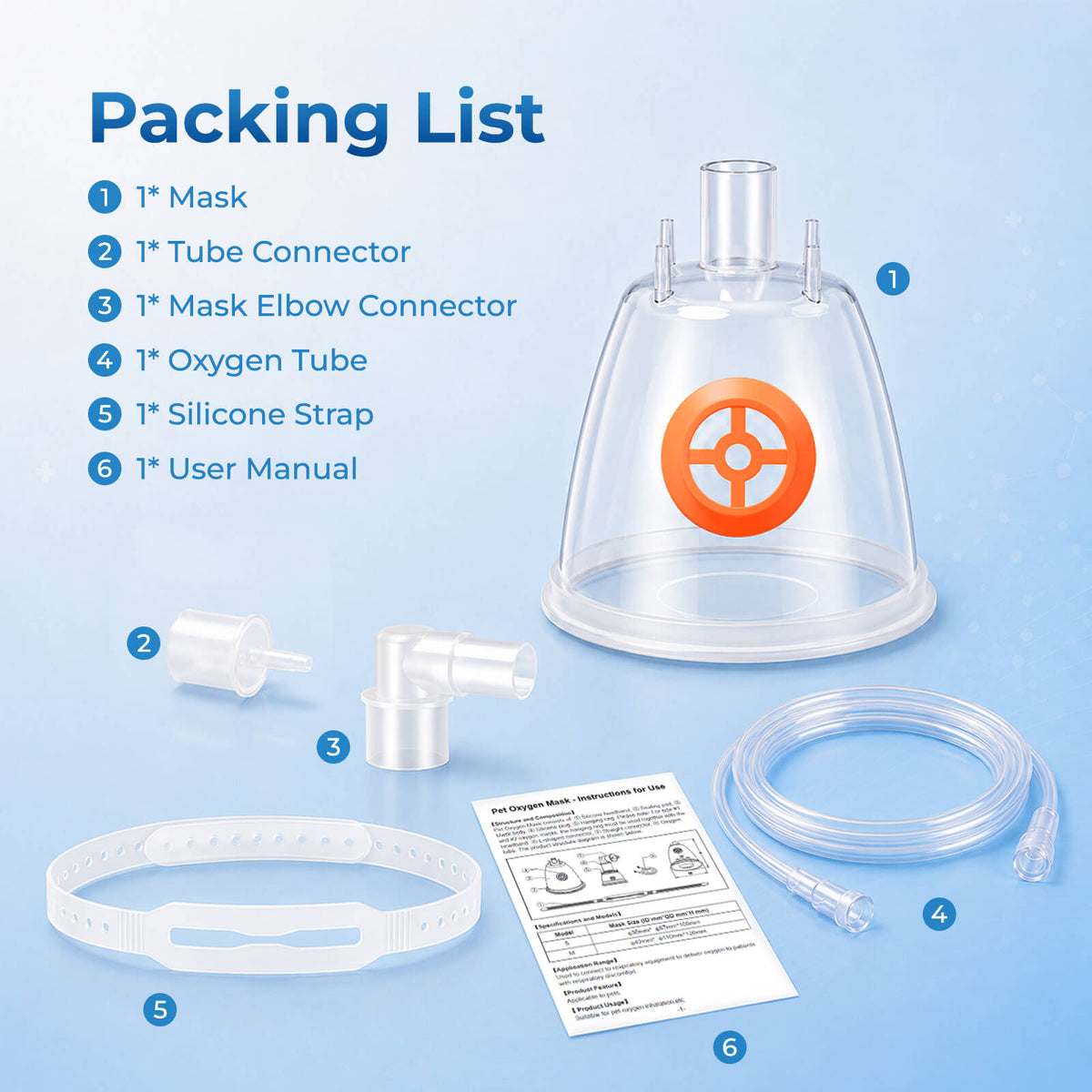 VL-2 Portable Oxygen Concentrator Bundle | Pet Mask Kit