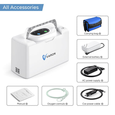 VARON VL-2 Portable Oxygen Concentrator Bundle | Pet Mask Kit