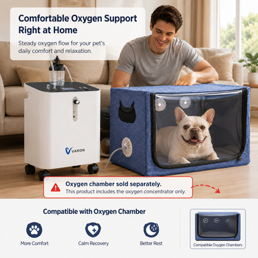 VARON Serene 3 Pet Oxygen Concentrator | Chamber Compatible