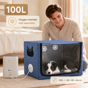 VARON VH-3 Home Pet Oxygen Concentrator &  Chamber Bundle