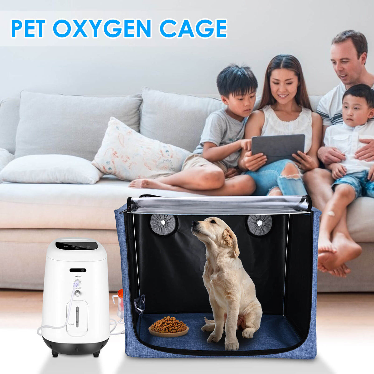 100L Large Pet Oxygen Chamber for Home Oxygen Care