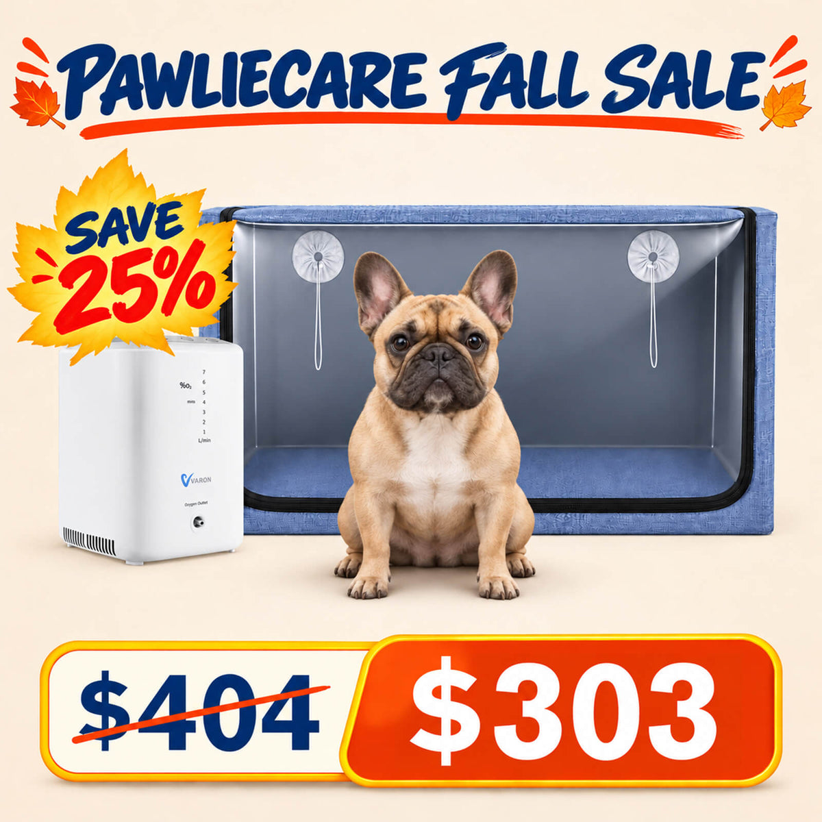 VH-3 Home Pet Oxygen Concentrator & Oxygen Chamber Bundle