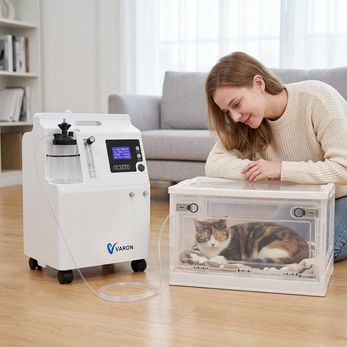 Serene 5 Pet Oxygen Concentrator & Oxygen Chamber Bundle