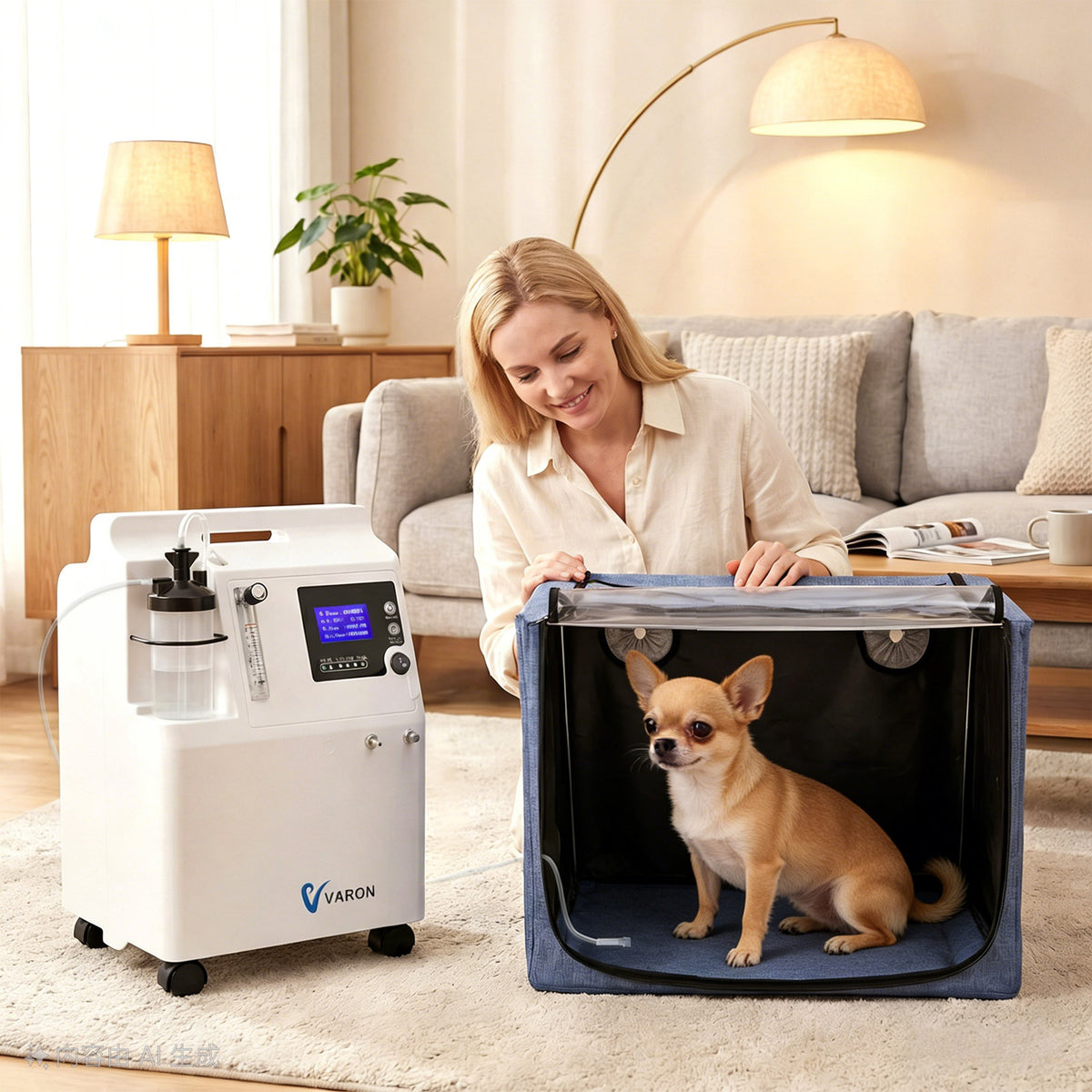 Serene 5 Pet Oxygen Concentrator & Oxygen Chamber Bundle